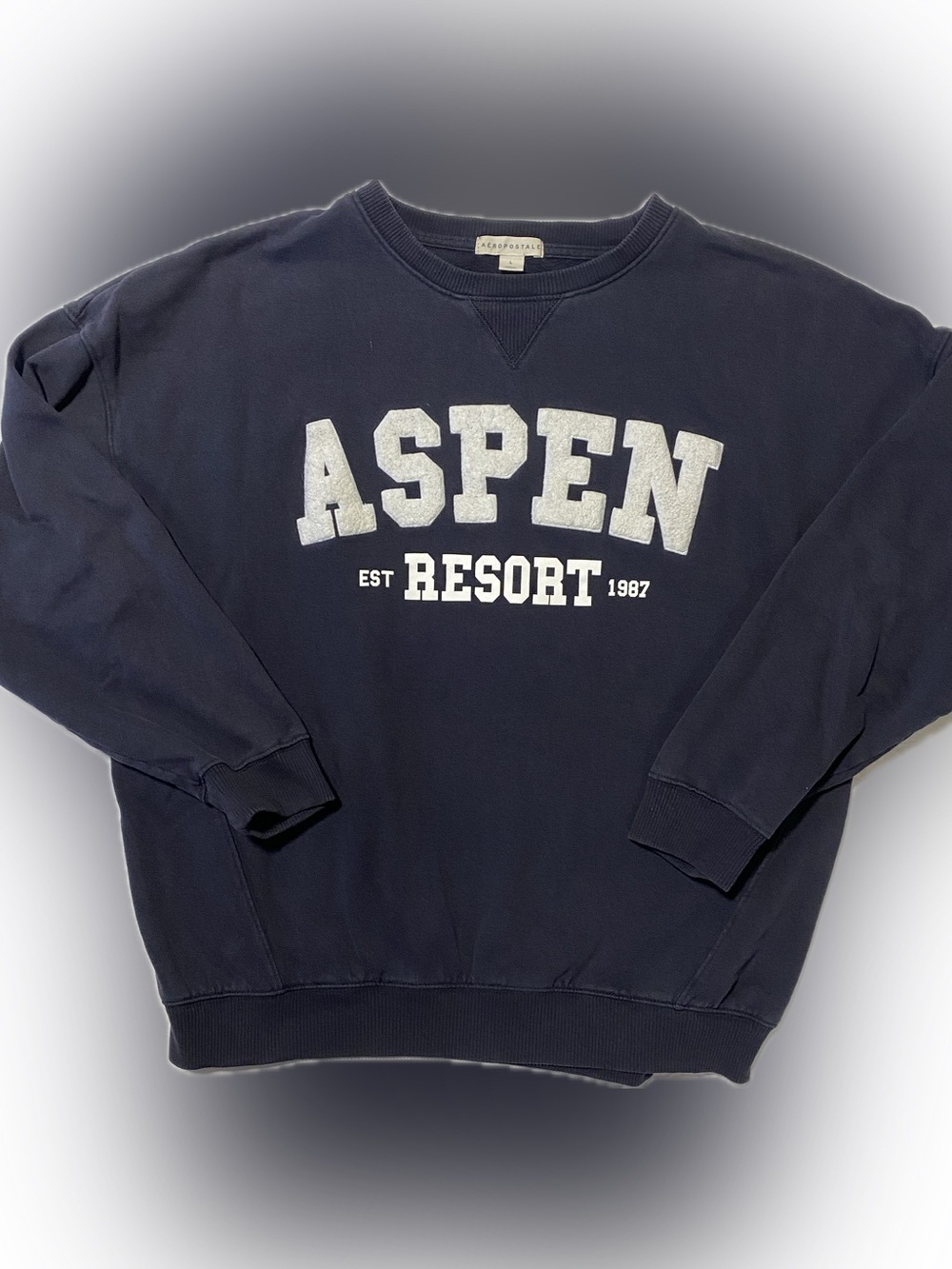 Aeropostale Navy 'ASPEN RESORT' Crewneck Sweatshirt